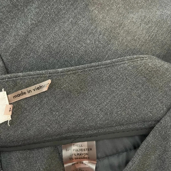 Calvin Klein Charcoal Gray Classic Fit High Waist Pants Dress Pant Trouser 14 - Picture 9 of 9